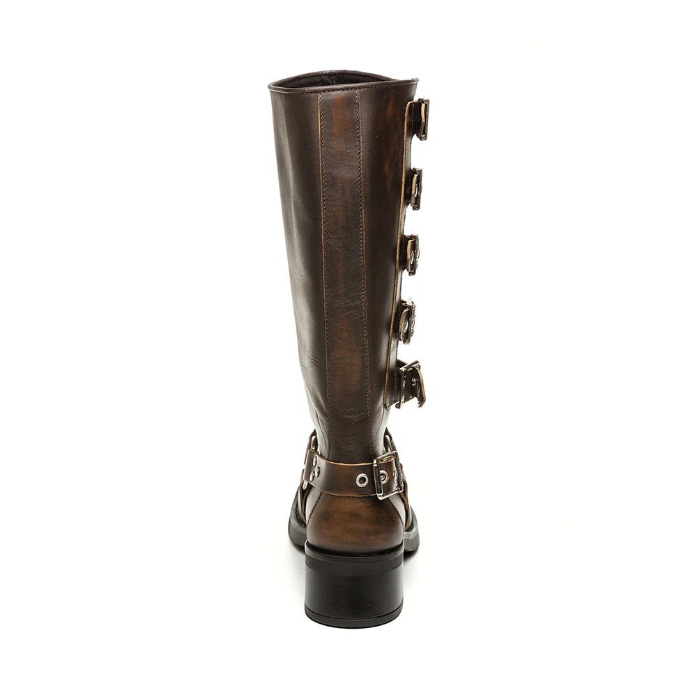 Battle Boot BROWN LEATHER - Image 4