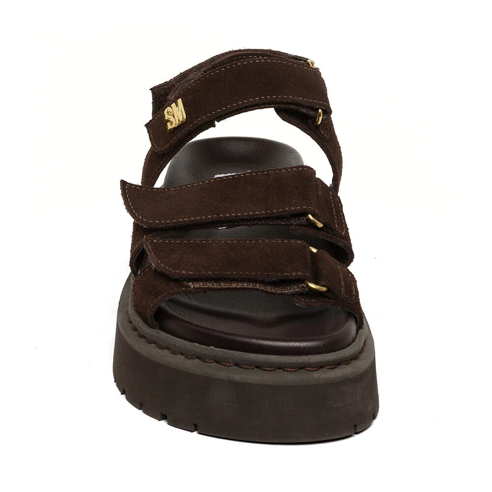 Glorias Sandal CHOCOLATE BROWN SUEDE - Image 3