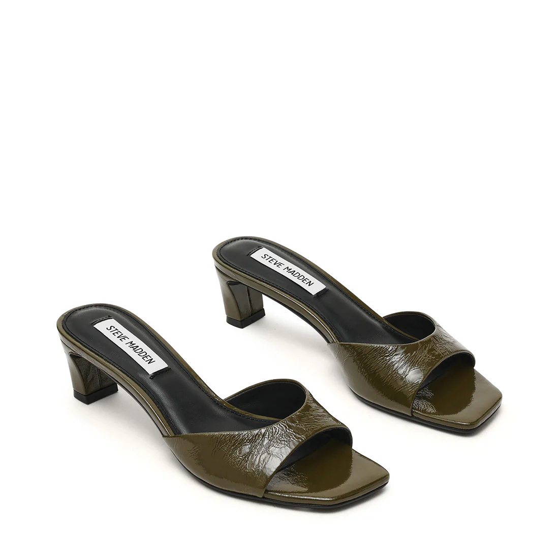 Hints Mule DK OLIVE CRINKLE LEATHER - Image 2