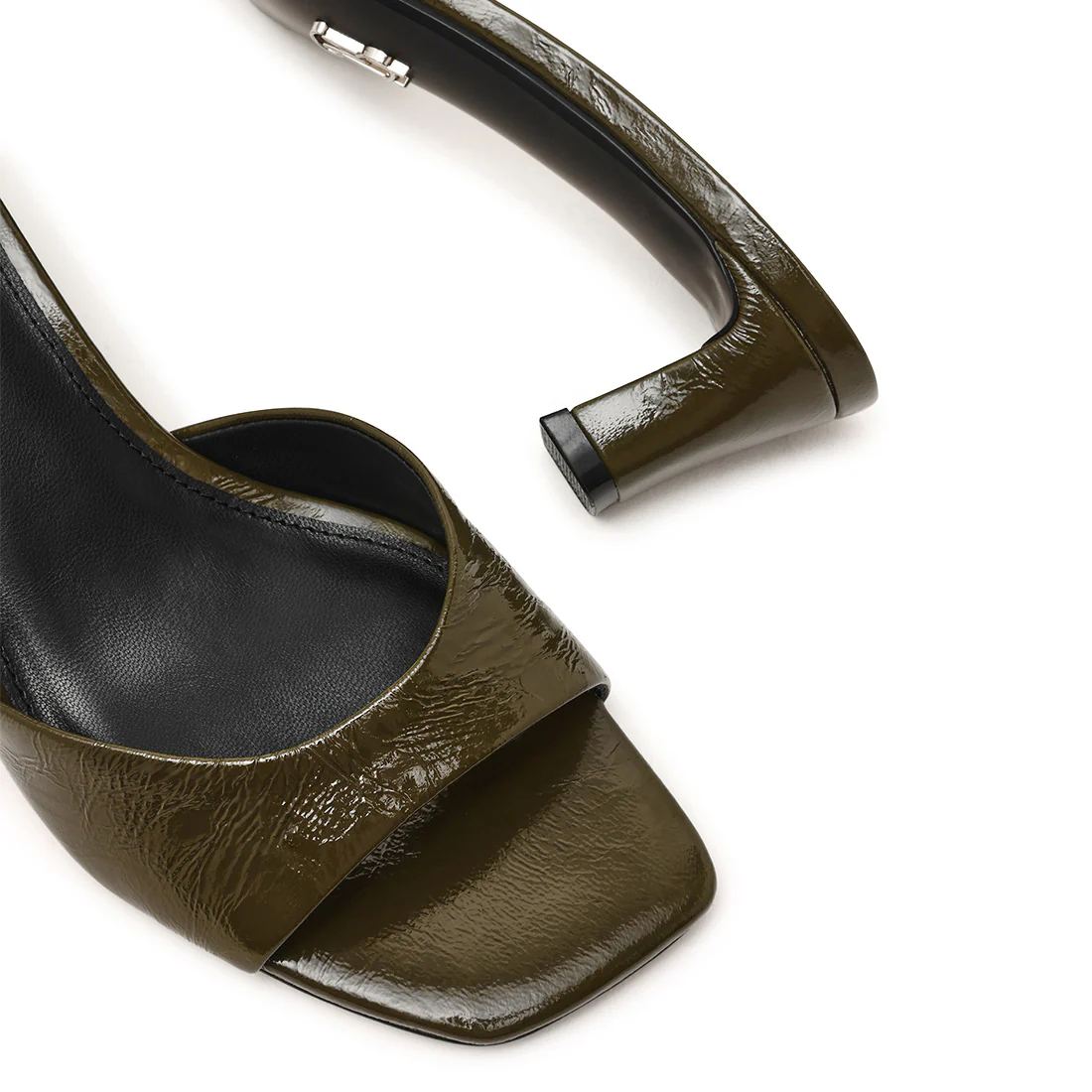 Hints Mule DK OLIVE CRINKLE LEATHER - Image 5