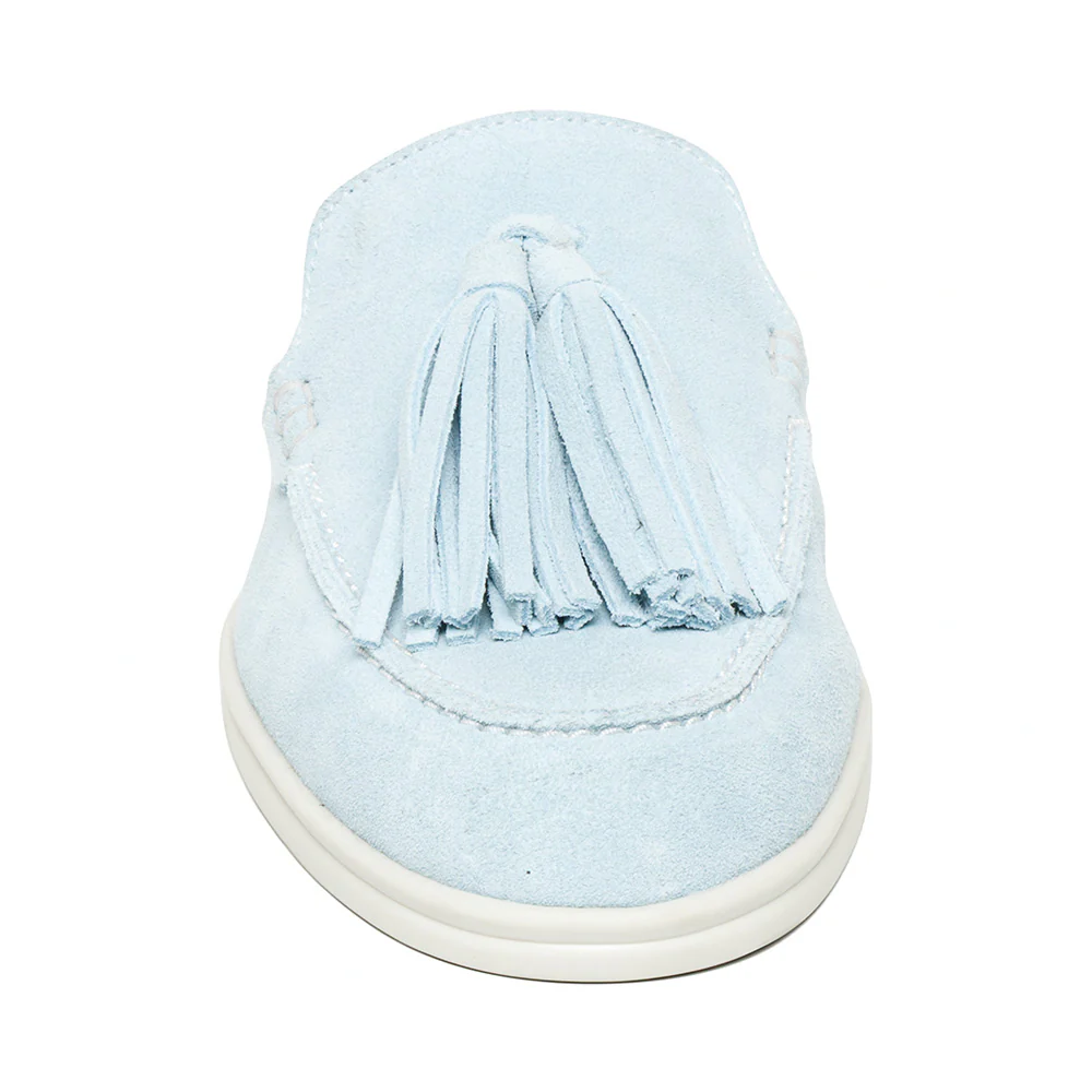 Odenza Flat Shoe LT BLUE SUEDE - Image 3